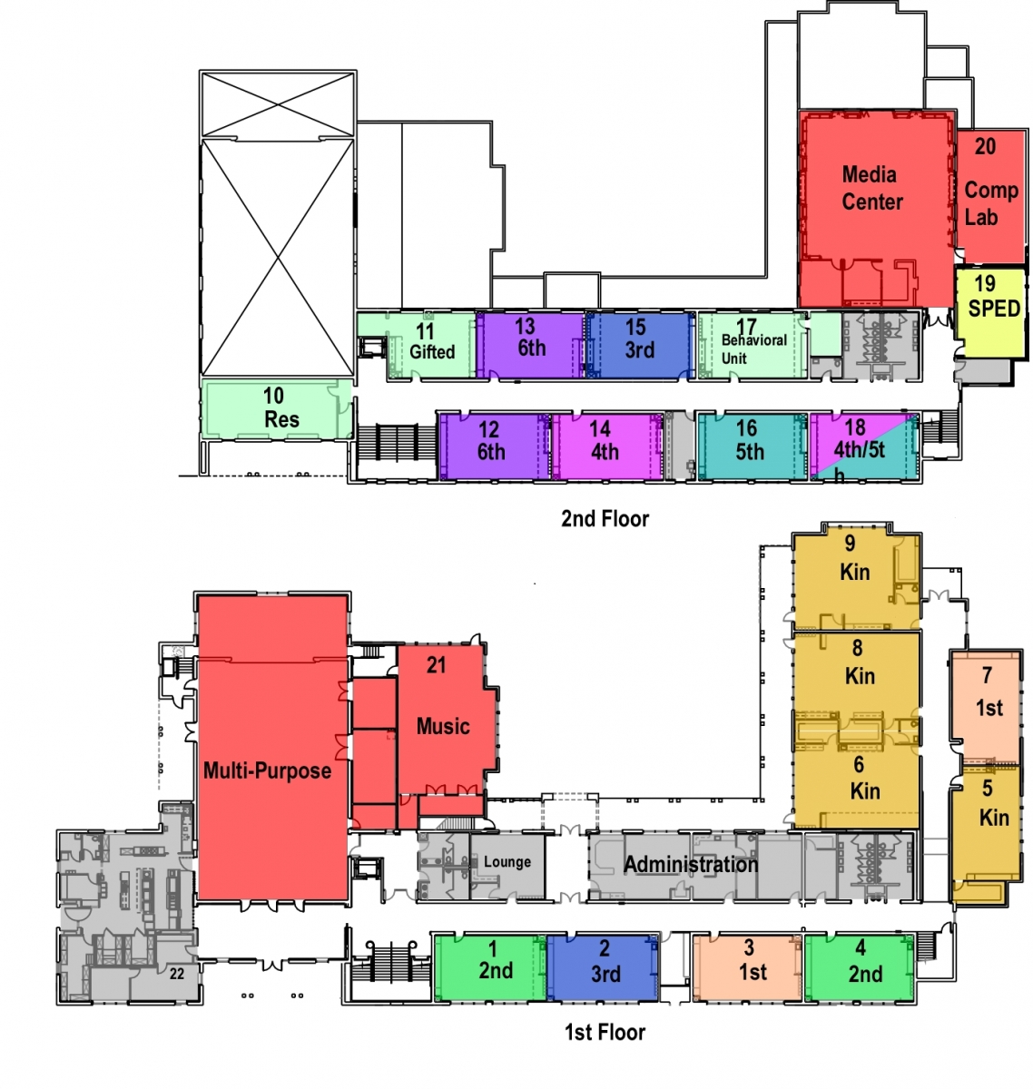 Elementary School Building Floor Plans