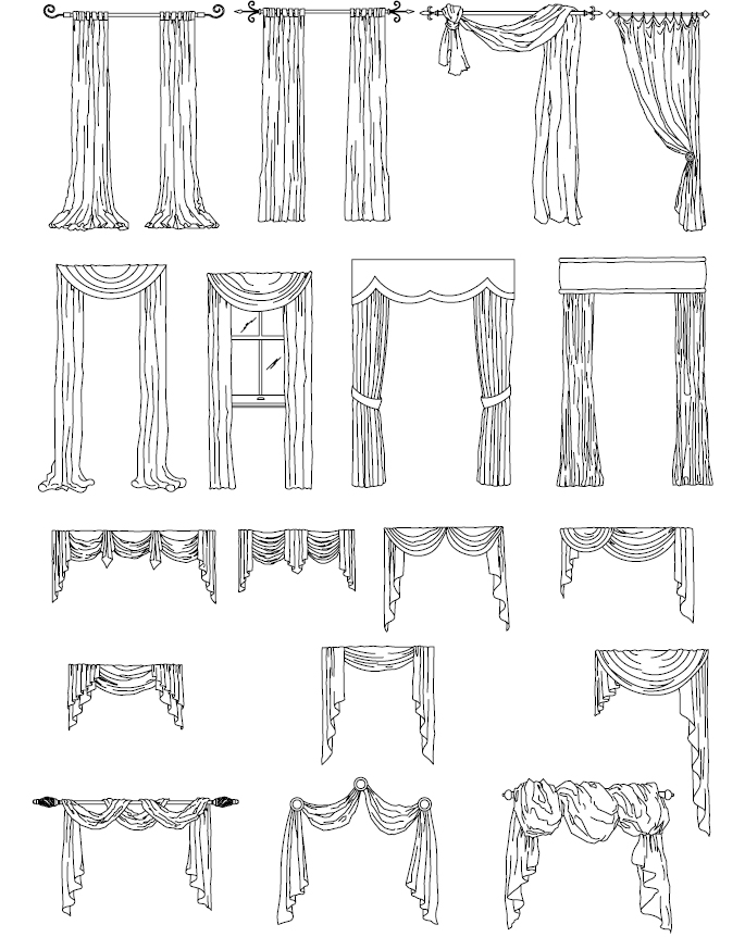 ArchBlocks AutoCAD Window Treatment Block Symbols