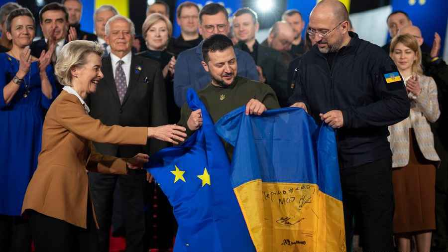 Zelensky with EU leaders