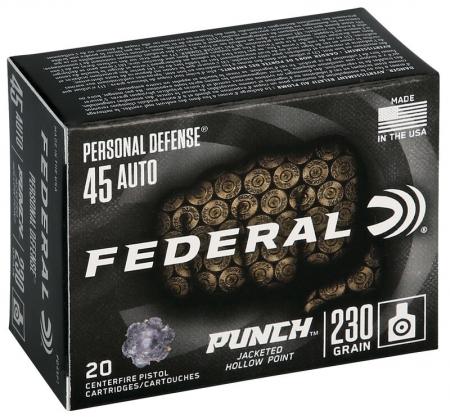 Boite de 20 cartouches FEDERAL .45acp JHP 230gr / 14,9g