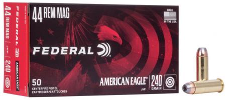 Boite de 50 cartouches FEDERAL American Eagle .44Mag JHP 240gr / 15,55g 