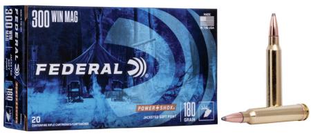 Boite de 20 cartouches FEDERAL Power Shok .300Win Mag SP 180gr / 11,6g