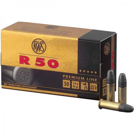 Boite de 50 cartouches RWS R50 .22lr 40gr / 2,59g