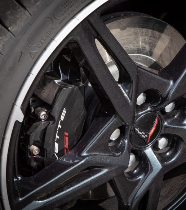 Corvette black alloy wheels