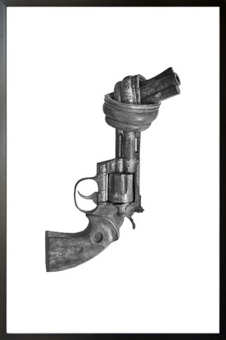 Non violence gun sculpture poster