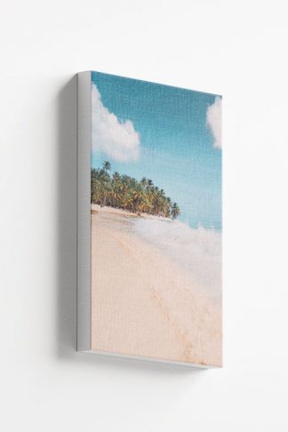 Beach view and water splash canvas