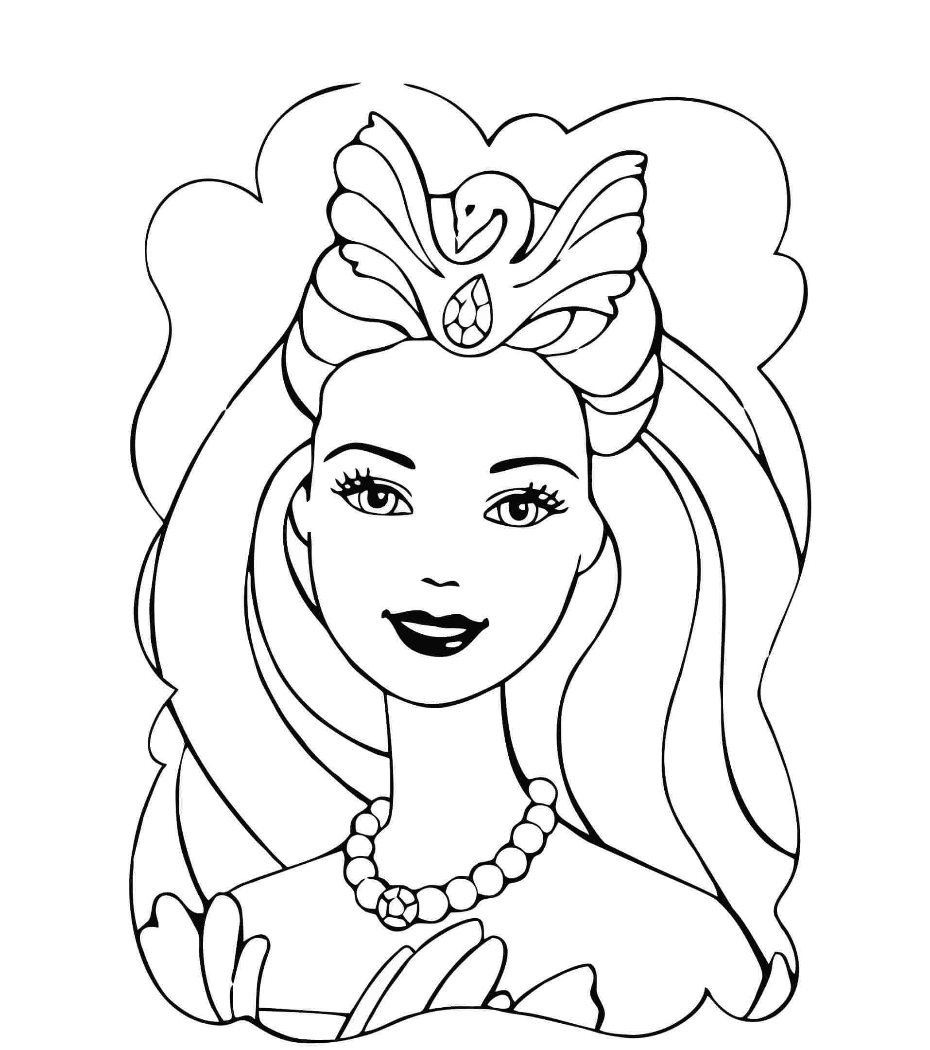 barbie princesa para colorir