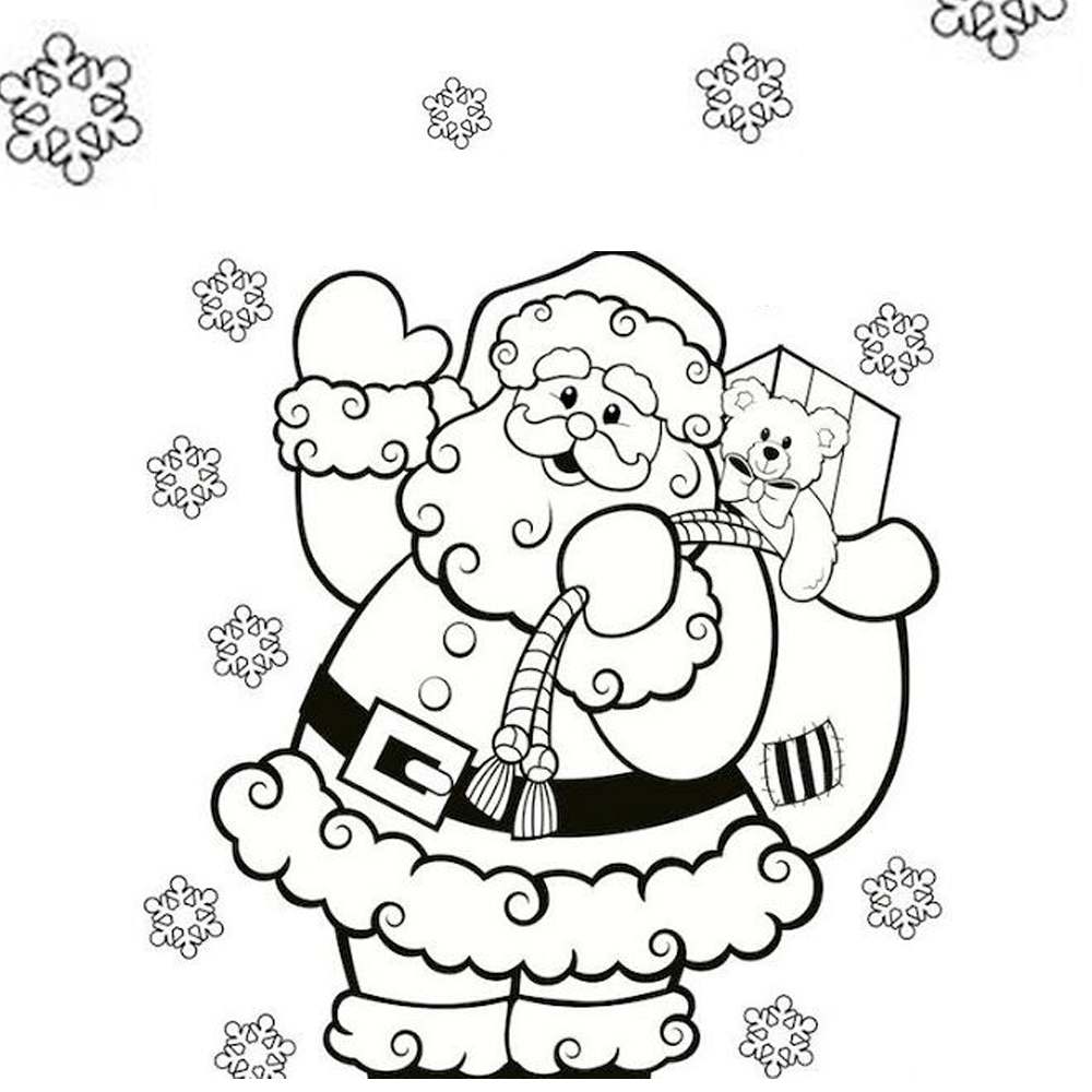 papai noel para colorir