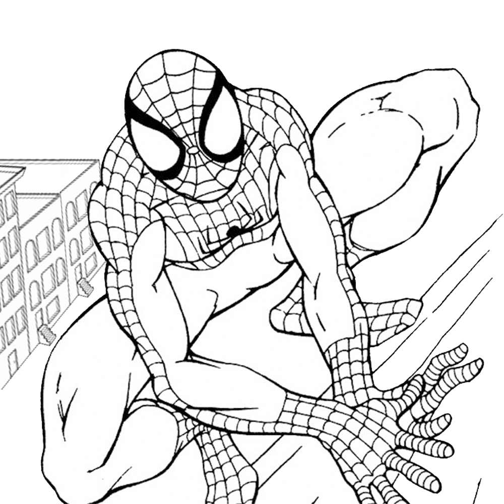 homem aranha para colorir