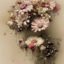 Retro Flowers in Style of Jean-Baptiste Monge by Michael Mayr