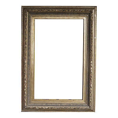 Large antique gilded picture frame in Empire style, 19th century.