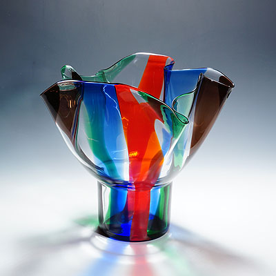 Large Venini Vase 'Kukinto', Designed by Timo Sarpaneva in 1991.