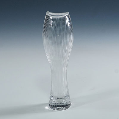 Vintage Art Glass Vase Varsanjalka by Tapio Wirkkala for Iittala 1956.