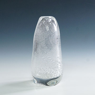 Art Glass Vase with Sodium Bubbles Tapio Wirkkala for Iittala 1940s.