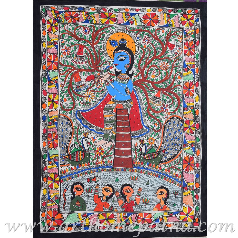 Large Size Madhubani Painting/Wall Hanging – Art Home