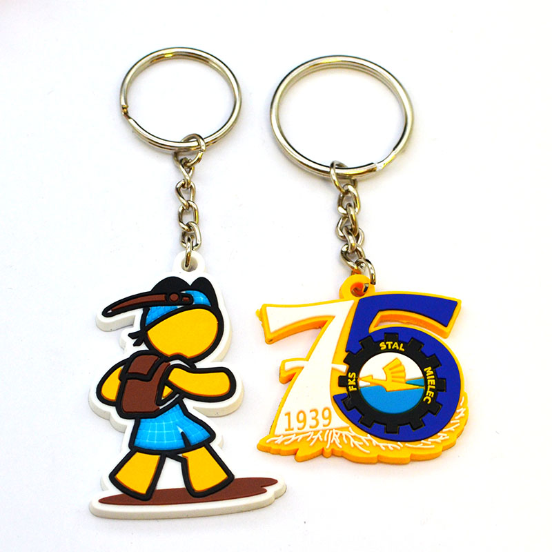 Custom High Quality Cartoon Rubber Keychain PVC Keyring With Logo For Key