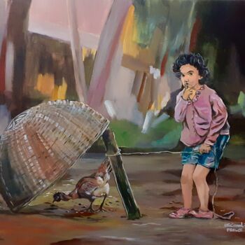 Painting titled "Huli ka balbon" by Herbert Canuel, Original Artwork, Acrylic