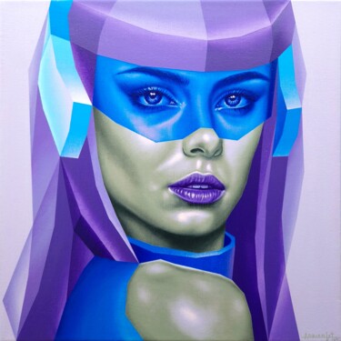 Painting titled "Eva" by Adriangt, Original Artwork, Acrylic Mounted on Wood Stretcher frame