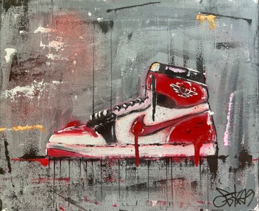 Pintura intitulada "sneakers 2 by EFKA9" por Efka9, Obras de arte originais, Acrílico Montado em Armação em madeira