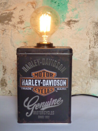 Design intitulada "HARLEY - DAVIDSON" por Leferailleur02, Obras de arte originais, Luminaria