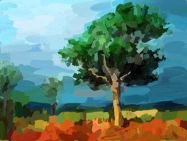 Digitale Kunst mit dem Titel "Arbol" von Regaliza, Original-Kunstwerk, Digitale Malerei