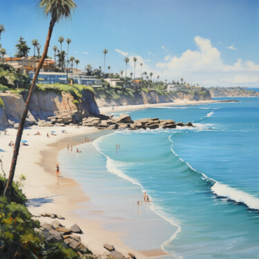 Painting titled "Laguna Beach oil pa…" by Yass, Original Artwork, Oil