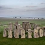 The ancient neolithic monument of Stonehenge near Amesbury is viewed from a hot air balloon on September 7, 2016 in Wiltshire, England.  To mark the 30th anniversary of Stonehenge becoming a World Heritage Site, English Heritage has launched a competition offering members of the public the chance of a hot balloon ride which allows the chance to see a unique view of Stonehenge within in a wider prehistoric landscape but also the see the recent changes to its setting in recent years including the removal of the A344 and the old car park. (Photo Matt Cardy/Getty Images)