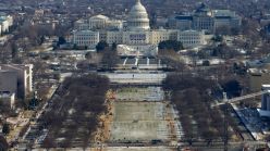 WASHINGTON, DC - JANUARY 20: A view of the U.S. Capitol and National Mall from the top of the Washington Monument on the Inauguration Day of President-elect Donald Trump on January 20, 2025 in Washington, DC. Donald Trump takes office for his second term as the 47th President of the United States. (Photo by Brendan McDermid-Pool/Getty Images)