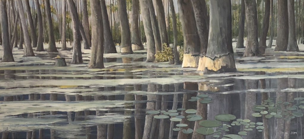 Painting of wetlands.