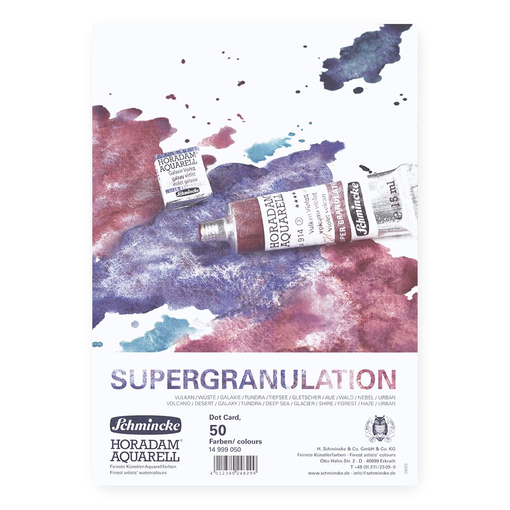 Schmincke Horadam Aquarell Super Granulating 50 Colour Dot Card ...