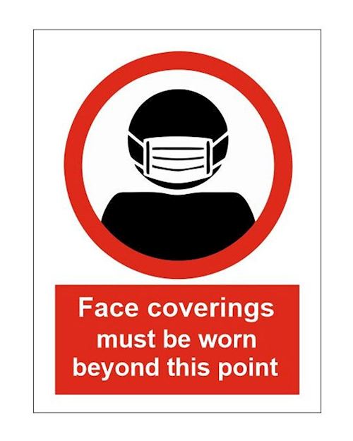 Face coverings must be worn - A4 Sign