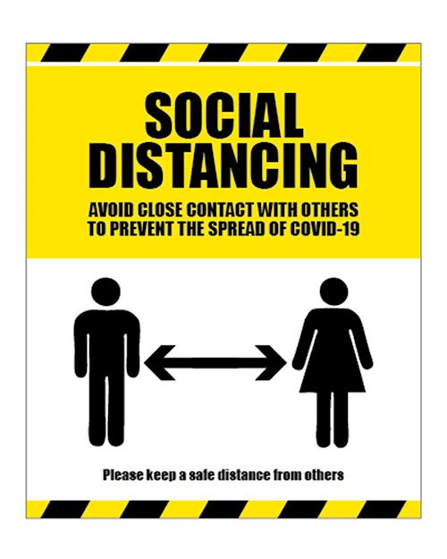 Social Distancing - Avoid Contact Sign