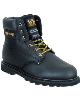 Woodworld Black SBP Black Safety Boot