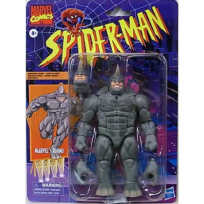 HASBRO MARVEL LEGENDS 2022 RETRO 6-INCH COLLECTION SPIDER-MAN MARVEL'S RHINO