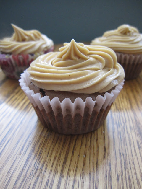 Double Chocolate Cupcakes with Peanut Butter Frosting Recipe