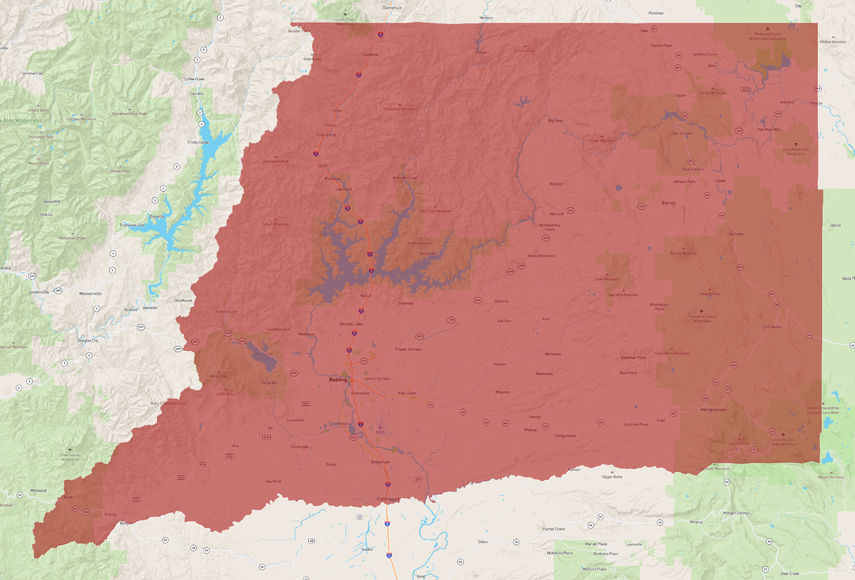 Shasta County District Map