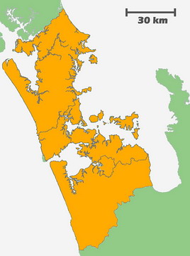 Auckland District Map