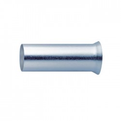 Embouts de câble plaqués Argent 2.5mm² (18mm) x10