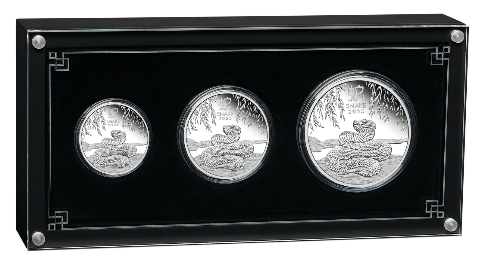  2025 Australian Lunar Series III Year of the Snake Silver Proof Three-Coin Set