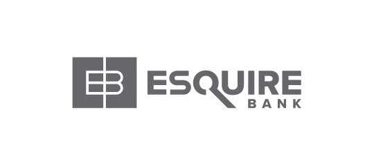 The image displays the Esquire Bank logo, which features a stylized 