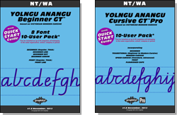 YOLNGU ANANGU Beginner Manual FREE with all Beginner Pack fonts. YOLNGU ANANGU Cursive Manual FREE with Cursive font.