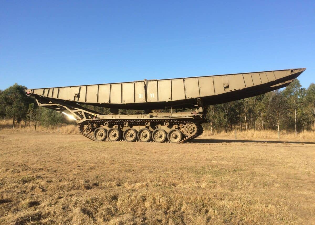 The bridge-laying tank. Photo credit: Lloyds Auctioneers and Valuers