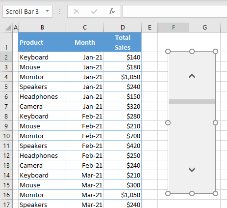 create scroll bar 2