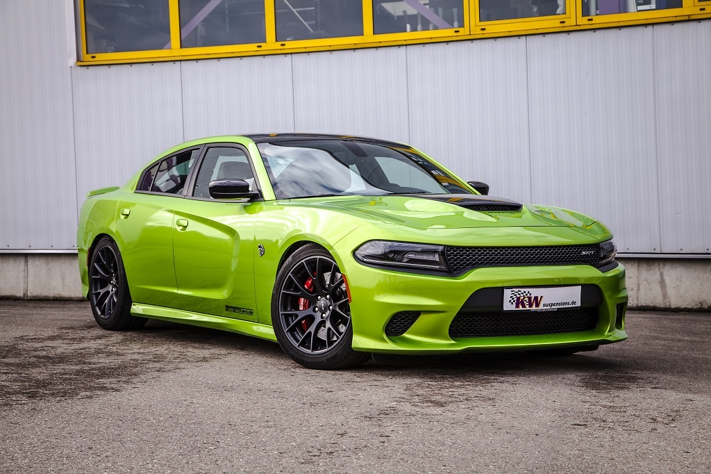 Dodge Charger Hellcat Looks Aggressive with the KW Suspension ...