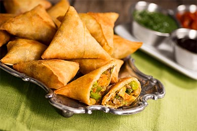 photo of vegetable samosas in Hayes