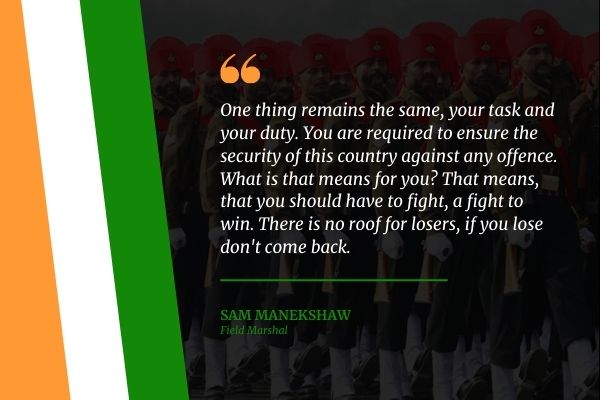 Sam Manekshaw Army quotes