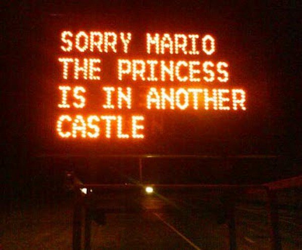 mario princess sign