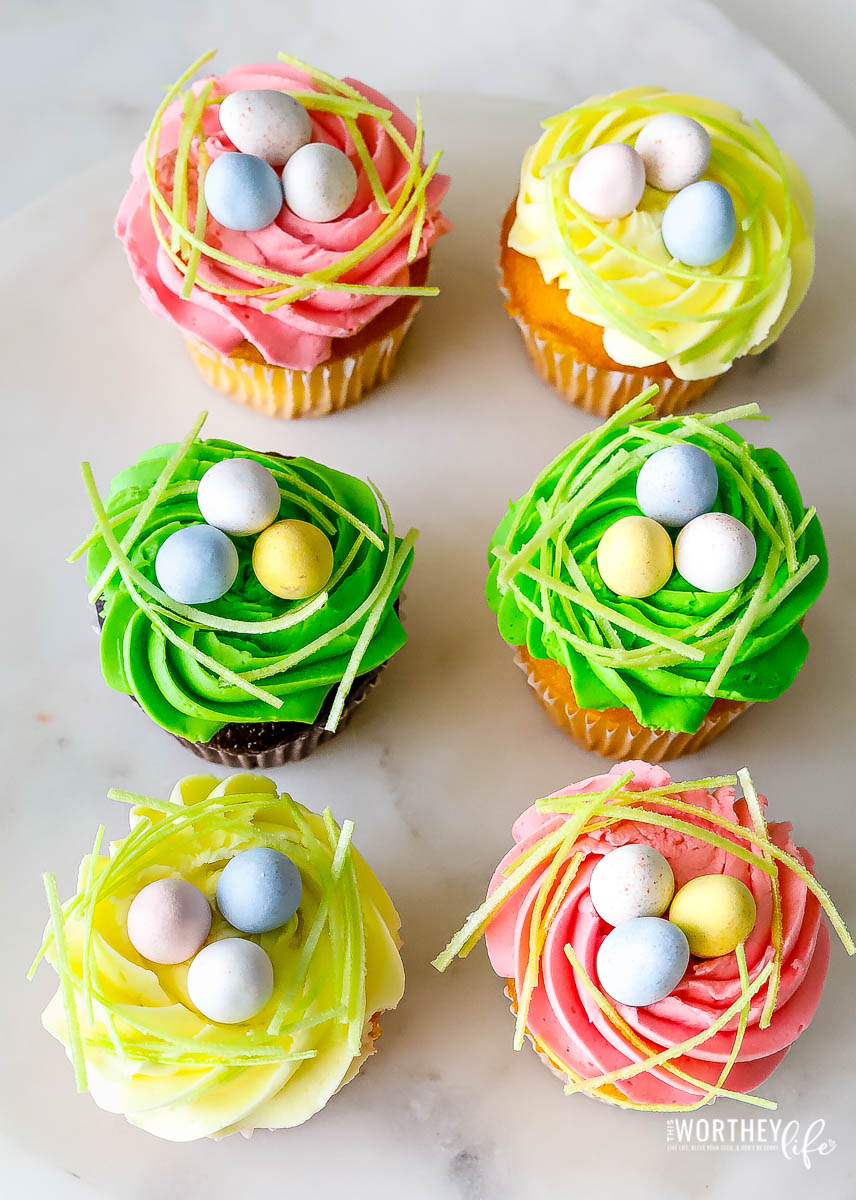 Easter Cupcakes with Cadbury Eggs