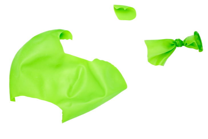 Popped Green Balloon