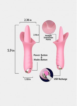 G Spot Clitoral Vibrator Silicone 10 Speed Vibrating Clitoris Vagina Stimulator,Remote Control Oral Tongue Massage Vibrating Sex Toy for Women